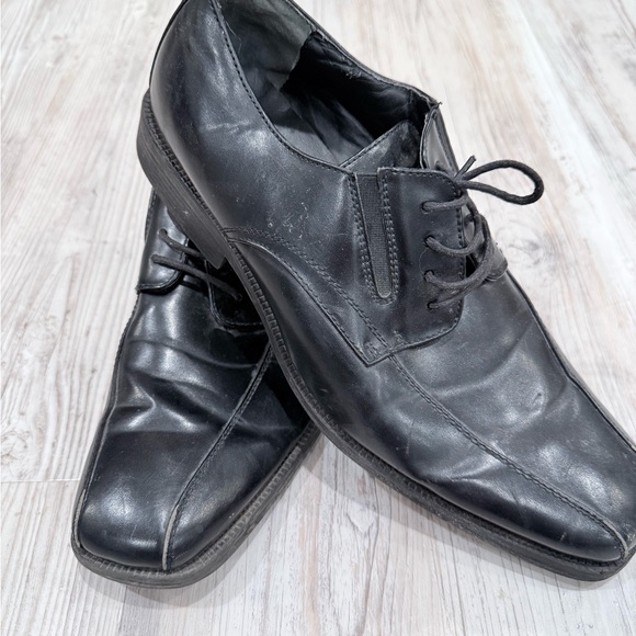 Alfani Black Leather Oxfords main image 4
